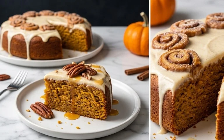 Pumpkin Honey Bun Cake- Cozy Fall Treat