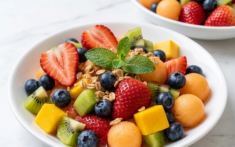 Refreshing Breakfast Fruit Salad – Sweet Tart & Creamy