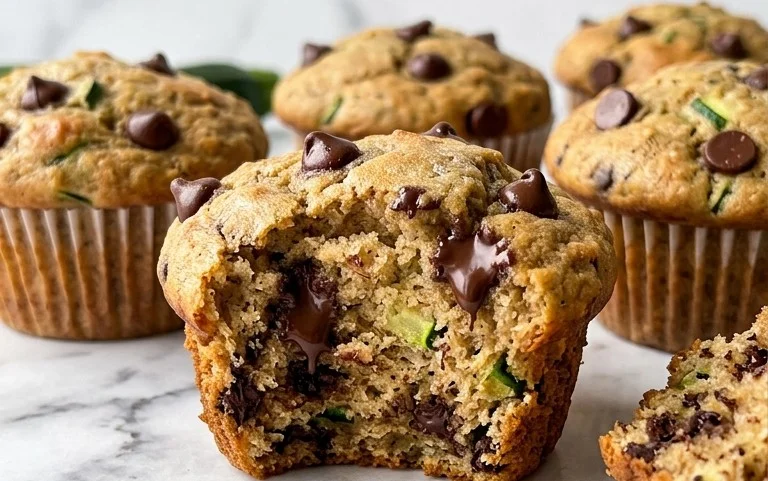 Moist Chocolate Chip Zucchini Muffins Recipe