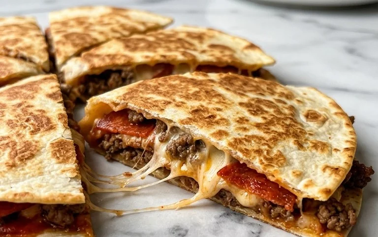 Beef Beef Pepperoni Pizza Quesadillas Flavor Explosion