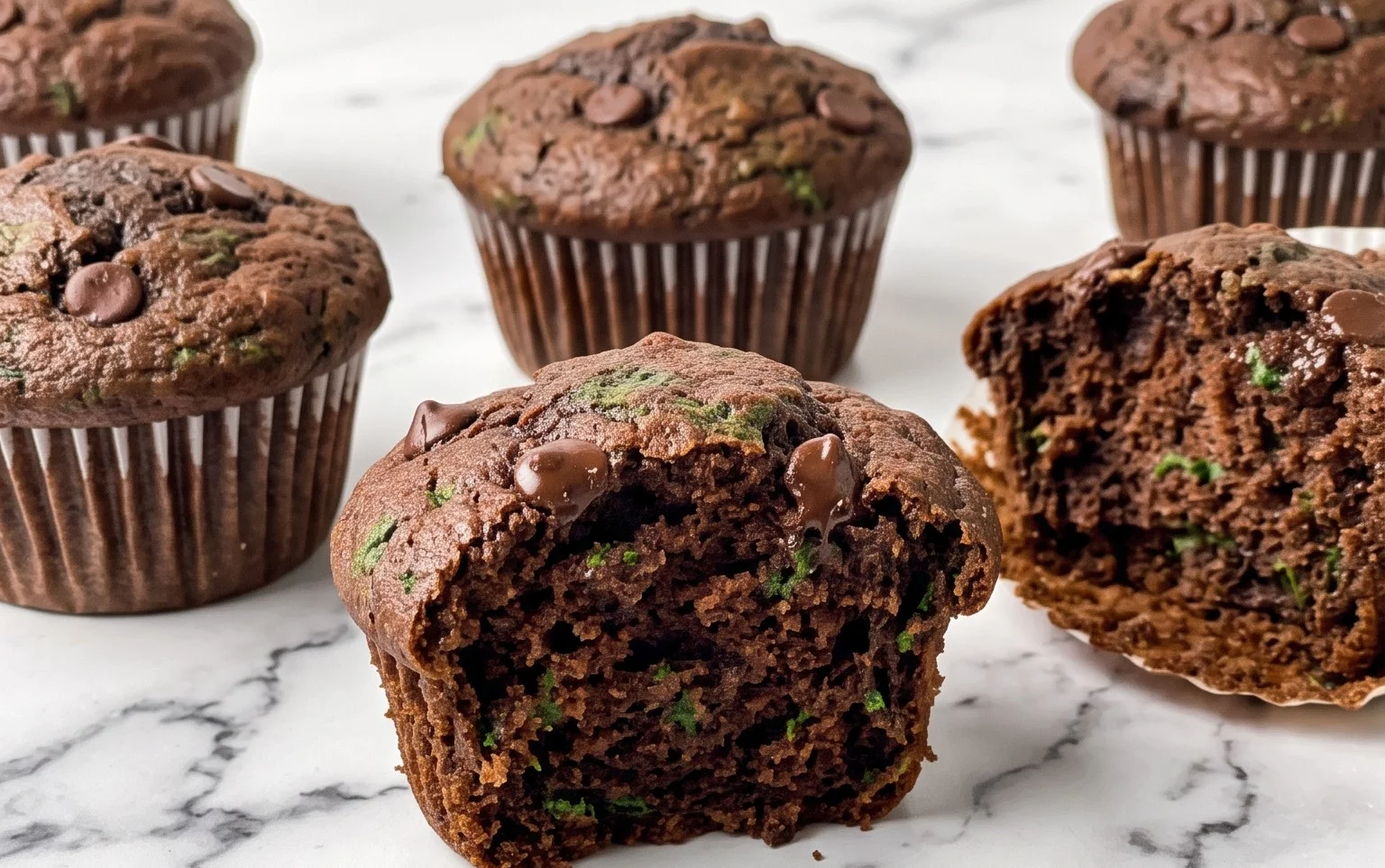 Hidden Veggie Chocolate Spinach Muffins