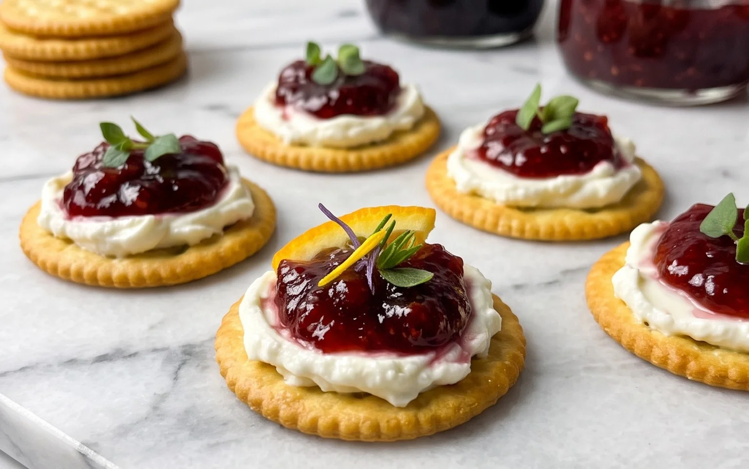 Easy Cream Cheese Jam Cracker Snacks Recipe